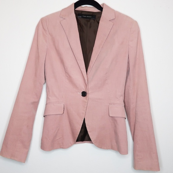 Zara Jackets & Blazers - PINK VELVET BLAZER